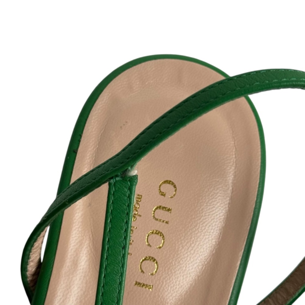 Authentic Gucci Sandals Shamarock Green Size 36 - Picture 6 of 9